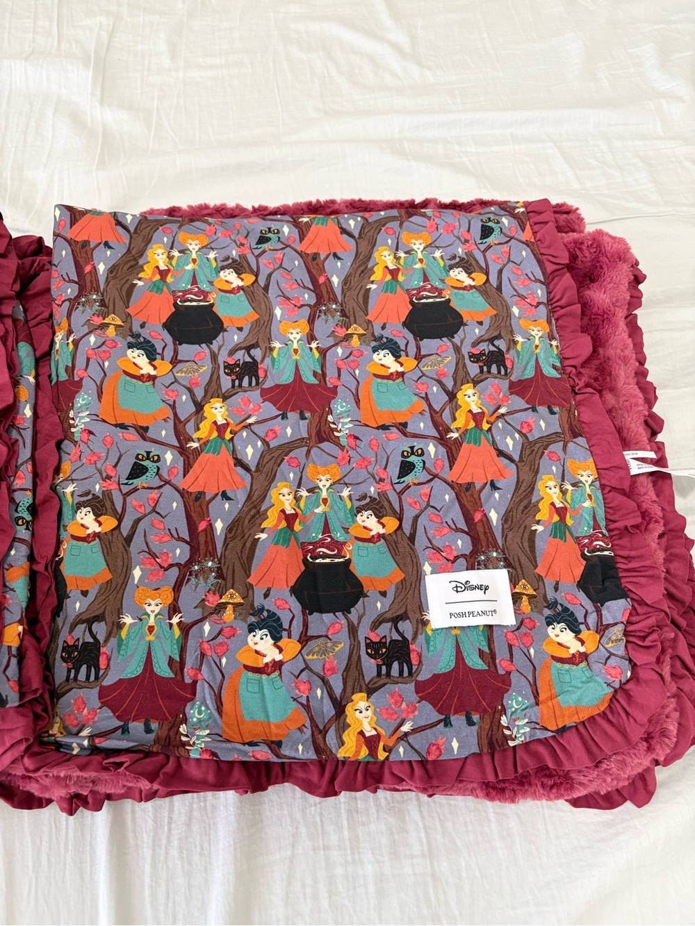 Posh Peanut Ruffled Luxe Plush Patoo® Blanket